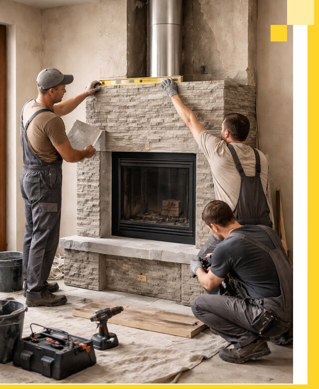 Профессиональный монтаж каминов под ключ в Пушкине для дома