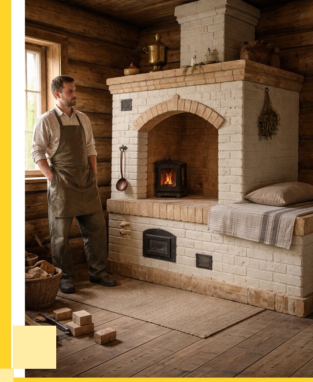 Русские печи с лежанкой под ключ в Пушкине от 155595 р. ЭриданПшк