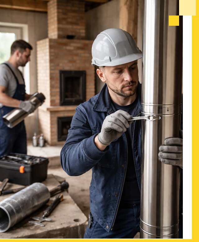 Профессиональный монтаж дымоходов для печей в Пушкине