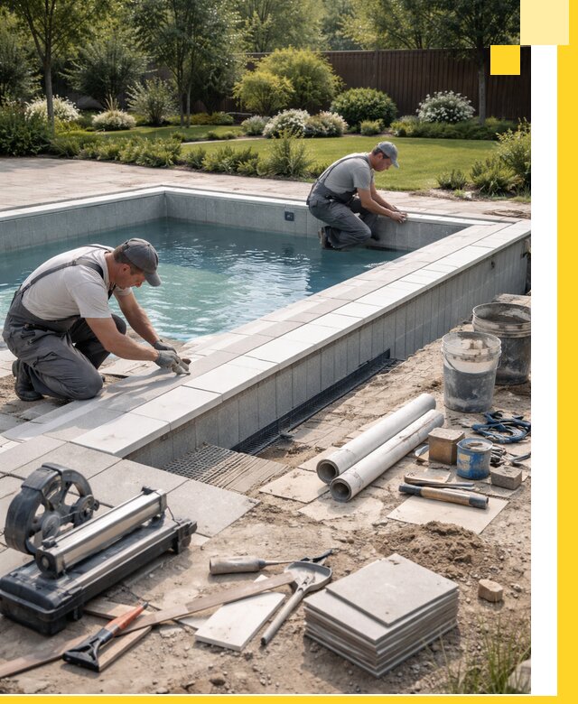 Строительство открытых бассейнов под ключ в Пушкине профессионально