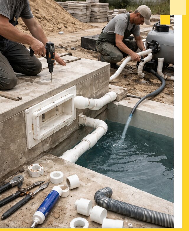 Строительство скиммерных бассейнов под ключ в Пушкине