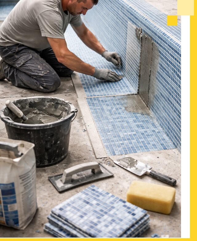 Укладка и ремонт мозаики для бассейнов под ключ в Пушкине