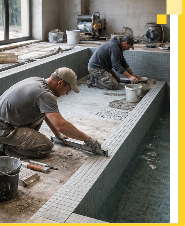 Строительство бассейна в частном доме в Пушкине под ключ