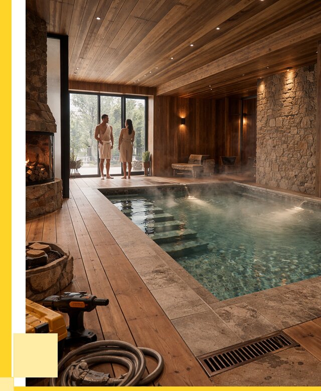 Проекты бань с бассейном под ключ в Пушкине от 77798 р., ЭриданПшк