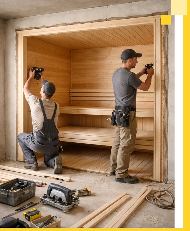 Монтаж саун под ключ в Пушкине — проектирование и установка