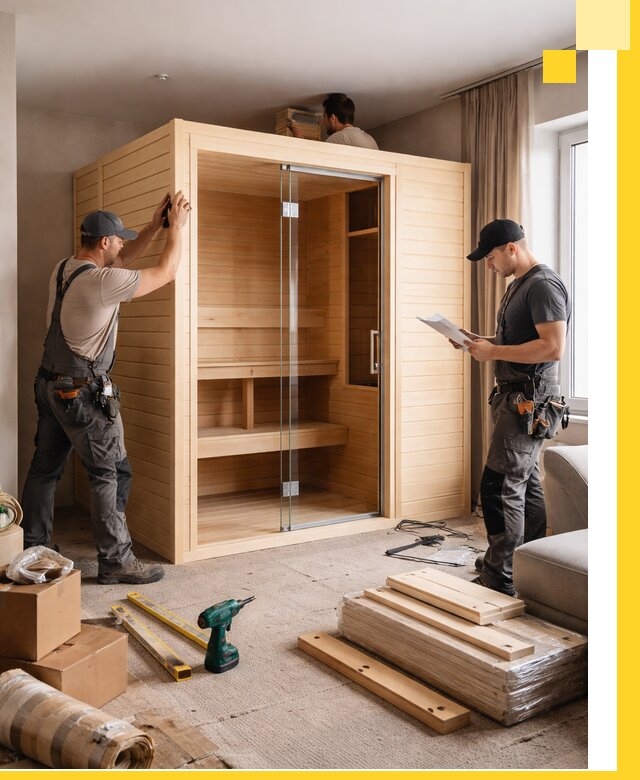 Установка и благоустройство саун в квартире в Пушкине