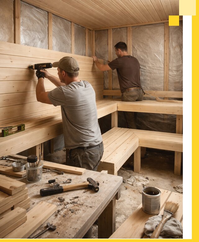 Профессиональная отделка бань и саун под ключ в Пушкине