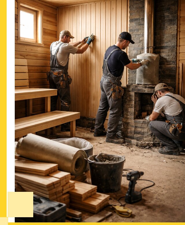 Ремонт бань под ключ в Пушкине от 46679 р. | ЭриданПшк