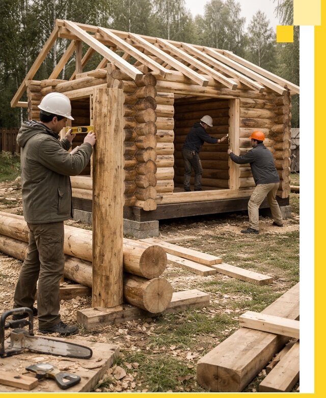 Строительство бань для дачи под ключ в Пушкине с доставкой и монтажом