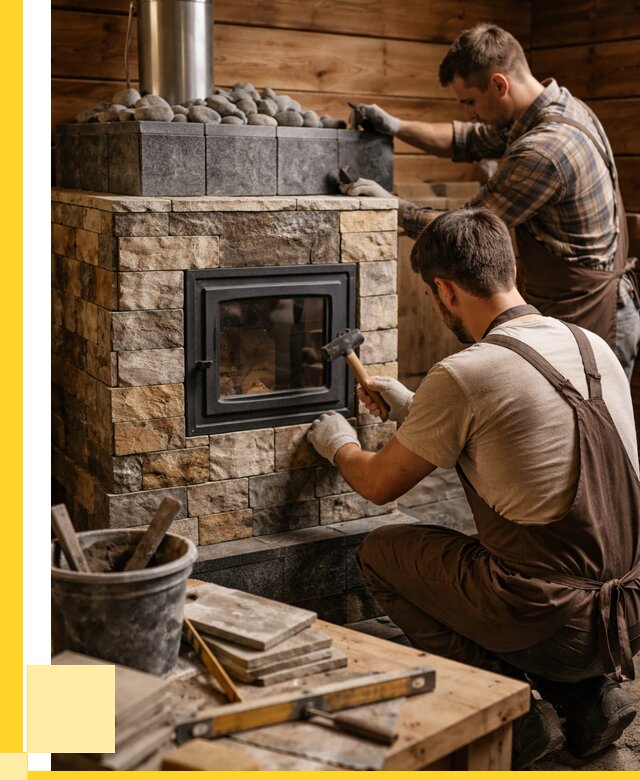 Облицовка банной печи в Пушкине от 15560 р. | ЭриданПшк