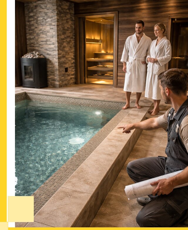 Проект бани с бассейном под ключ в Пушкине от 67425 р. | ЭриданПшк