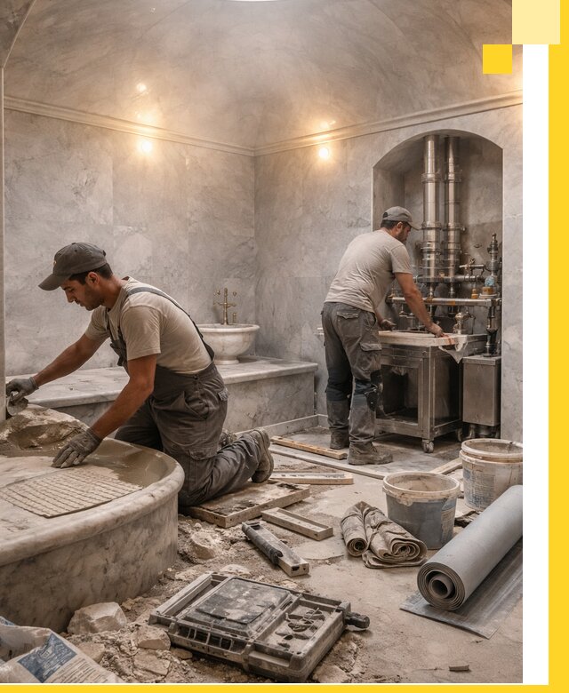 Строительство турецких бань хаммам под ключ в Пушкине