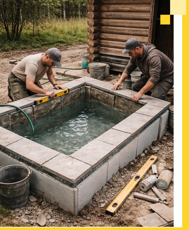 Изготовление и установка холодных купелей под ключ в Пушкине